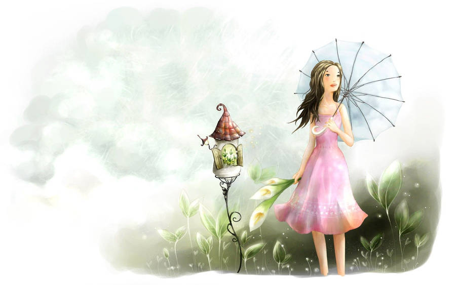 Girly Cartoon Photography Wallpaper