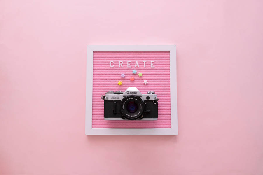 Girly Pink Aesthetic Camera Wallpaper