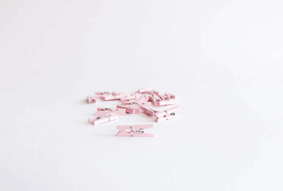 Girly Pink Aesthetic Pegs Wallpaper