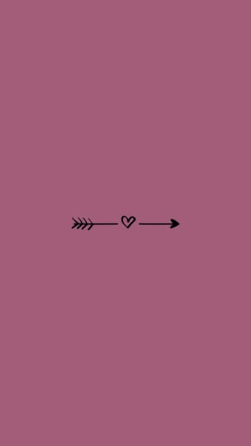 Girly Tumblr Black Heart And Arrow Wallpaper