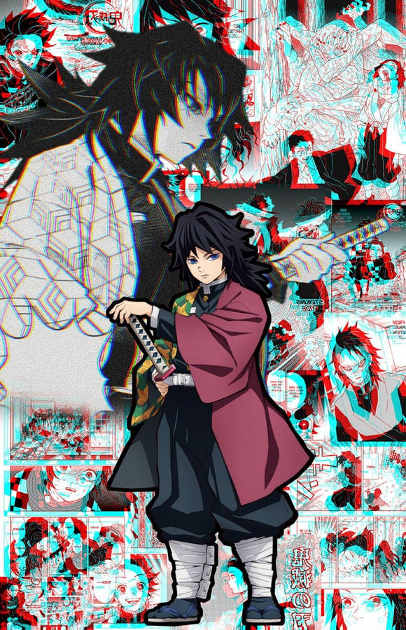 Giyu Tomioka Aesthetic Collage Wallpaper