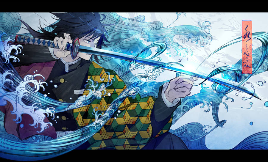 Giyuu Tomioka Controlling Water Wallpaper