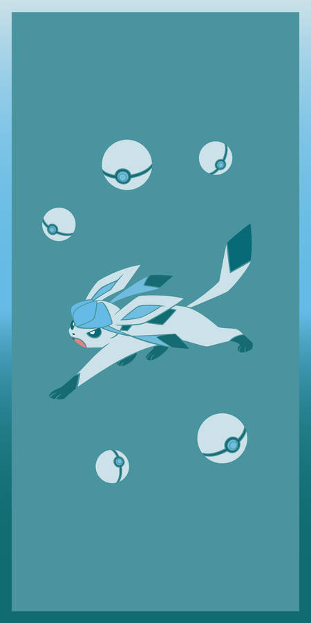 Glaceon, The Fairy-type Pokémon, Stands In Defiance Of Her Opponents. Wallpaper