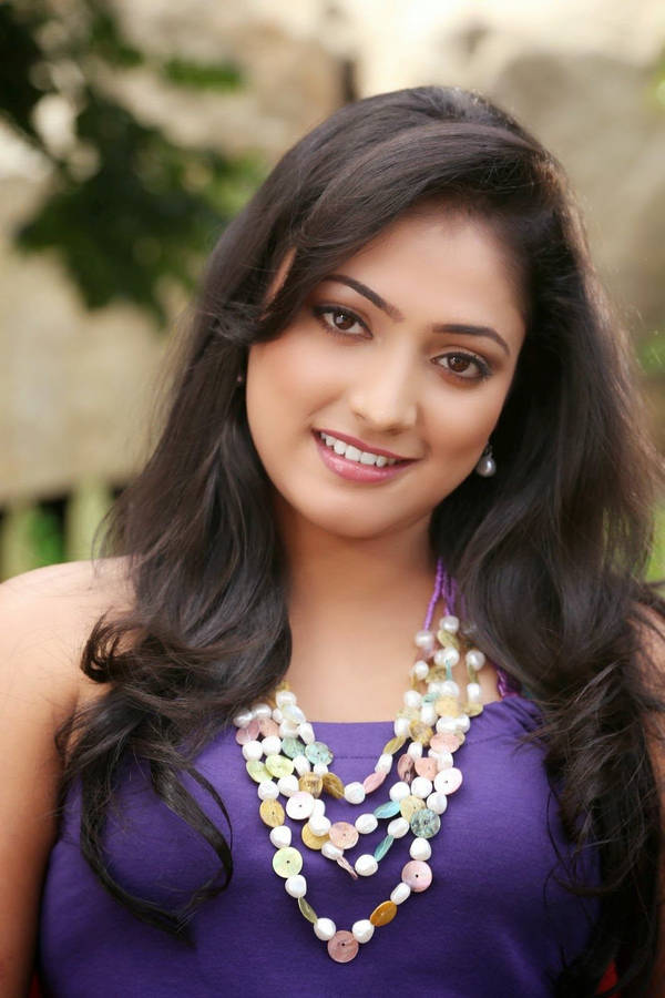 Glamorous Purple Telugu Heroines Wallpaper