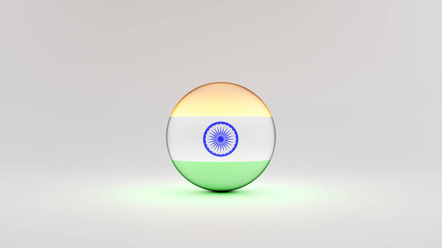 Glass Sphere Indian Flag 4k Wallpaper