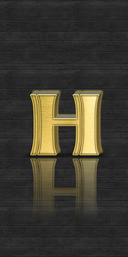 Gleaming Golden Letter H Wallpaper