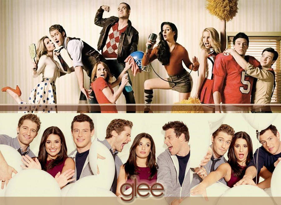 Glee Cast Members Poster Design Wallpaper