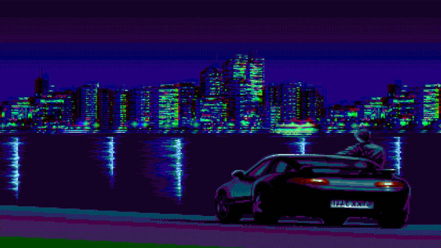 Glitchcore Blue Aesthetic Pc Wallpaper