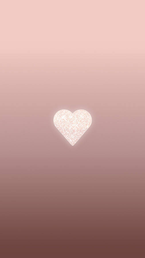 Glitter Rose Gold Heart Love Phone Wallpaper