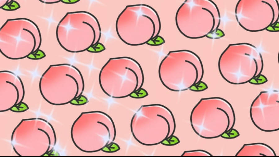 Glittering Peach Aesthetic Laptop Wallpaper