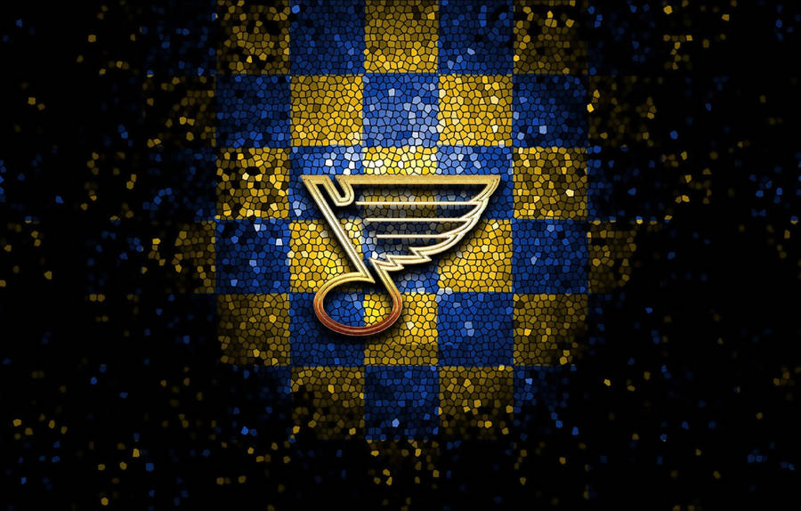 Glittery St Louis Blues Logo Wallpaper