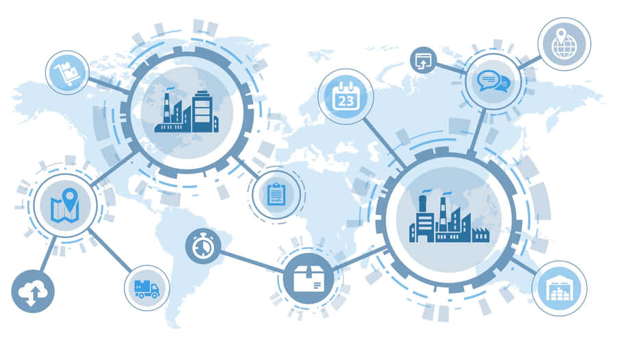 Global Industrial Network Concept Wallpaper