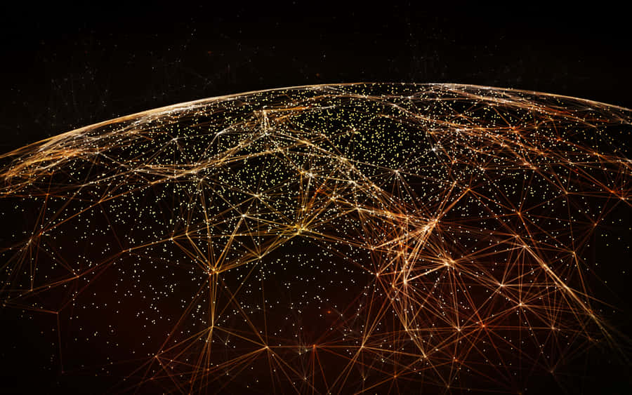 Global Network Connections Abstract Wallpaper