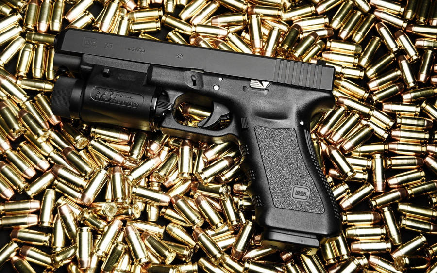 Glock 35 On Bullets Wallpaper