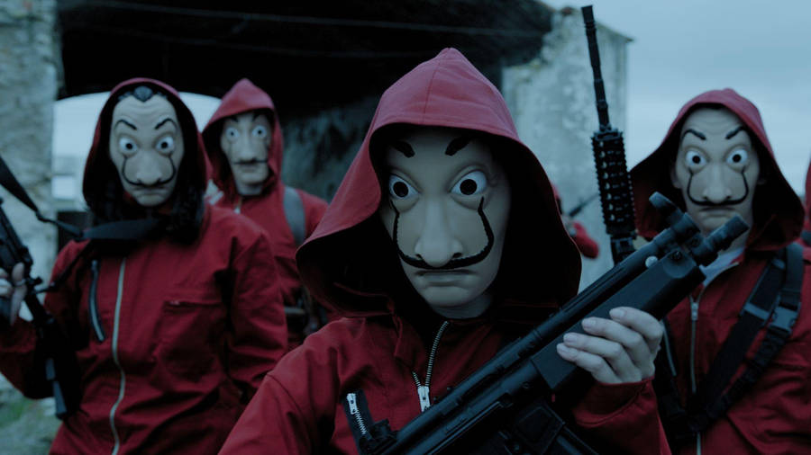 Gloomy Money Heist Mask Wallpaper