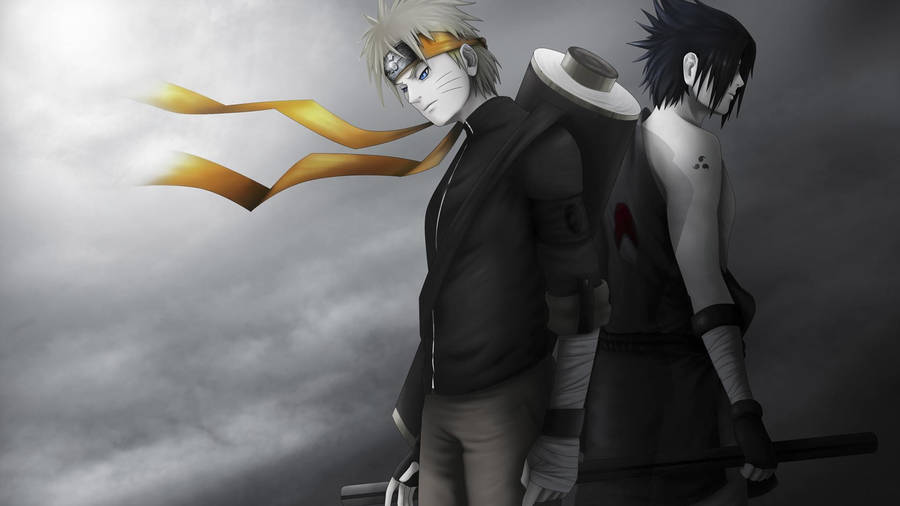 Gloomy Naruto And Sasuke Iphone Wallpaper