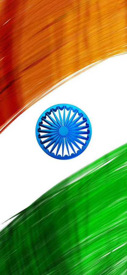 Glossy Indian Flag Mobile Wallpaper