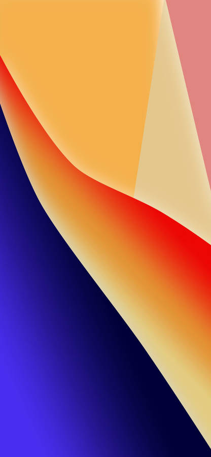 Glossy Purple And Yellow Ios 16 Wallpaper