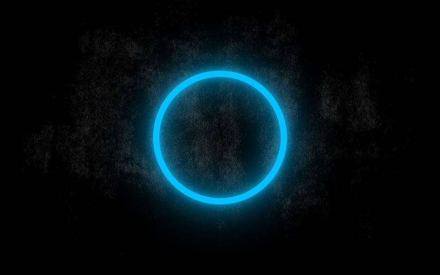 Glowing Blue Circle Outline Wallpaper