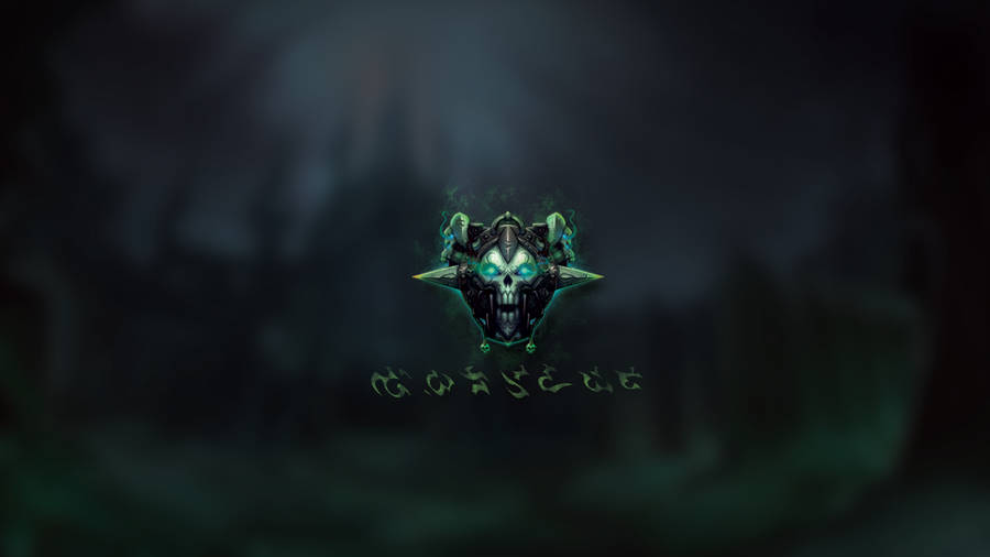 Glowing Death Knight Logo Wallpaper