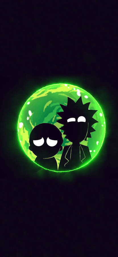 Glowing Eyes Rick And Morty Phone Wallpaper