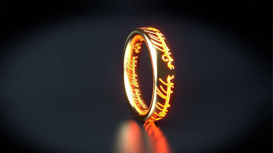 Glowing Gold Ring Lotr Wallpaper