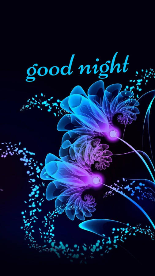 Glowing Good Night Wallpaper