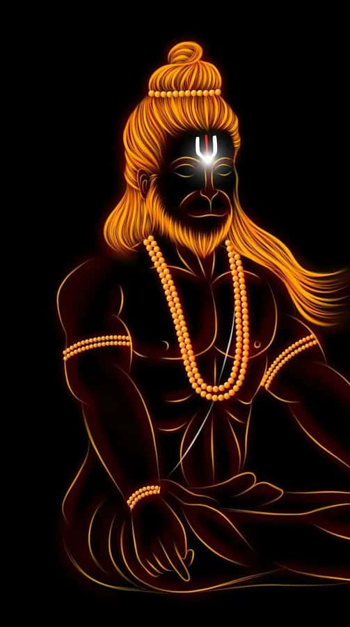 Glowing_ Hanuman_ Artwork Wallpaper