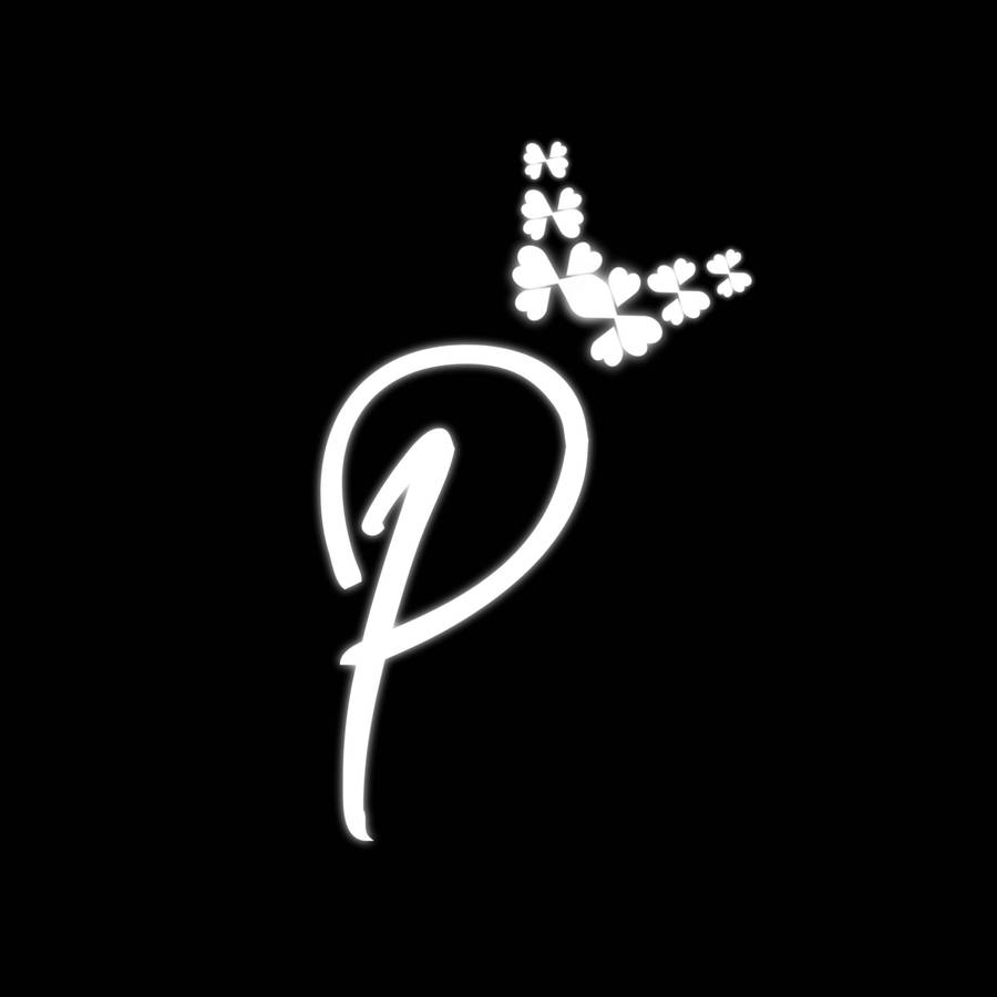 Glowing Letter P Wallpaper