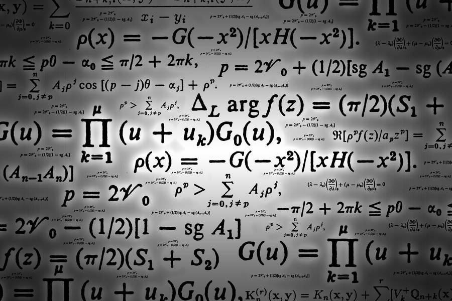 Glowing Physics Equations Wallpaper