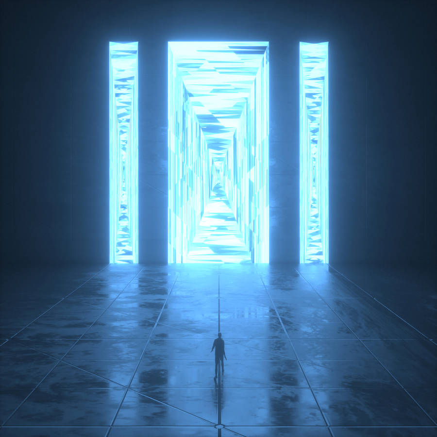 Glowing Portal Illusion Wallpaper