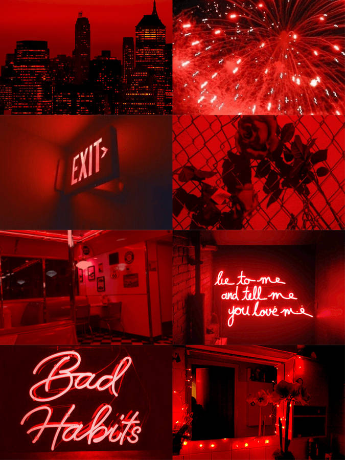 Glowing Red Baddie Wallpaper