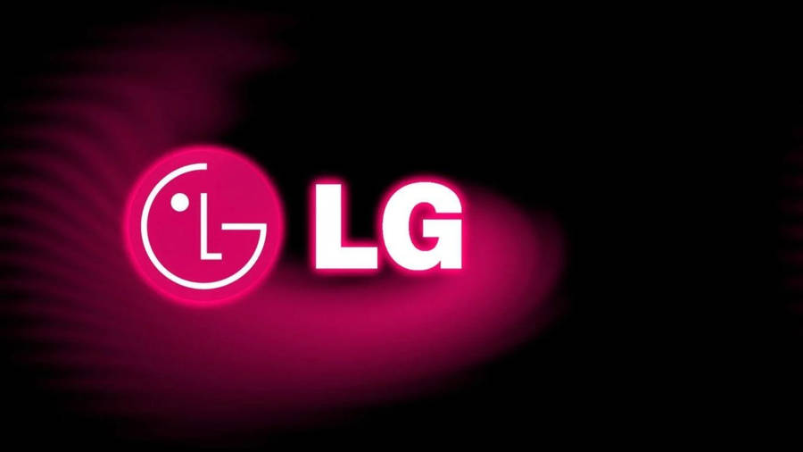 Glowing Red Lg Tv Logo Wallpaper