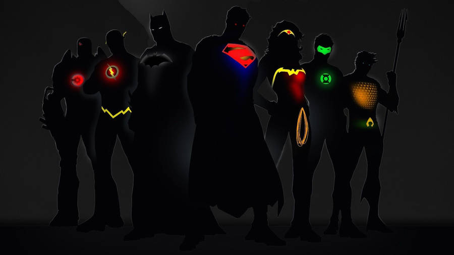 Glowing Symbol Justice League Wallpaper