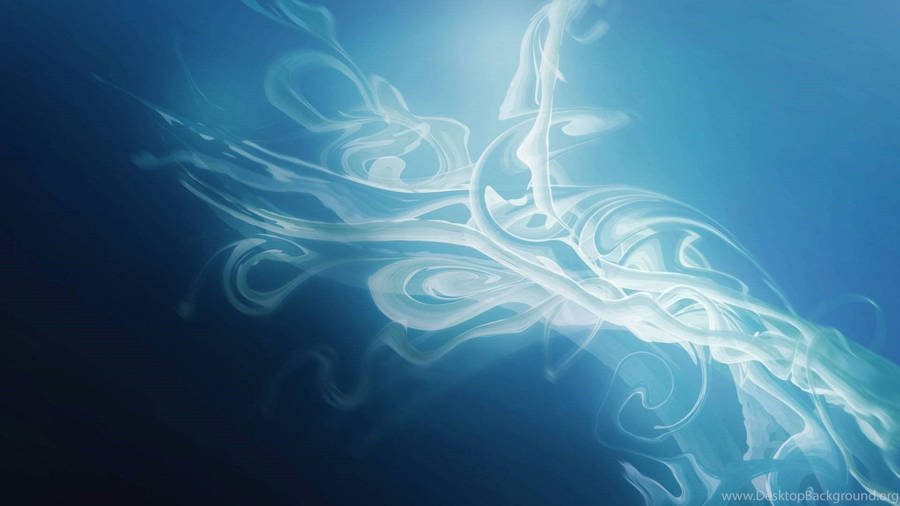 Glowing White And Blue Smoke Wallpaper