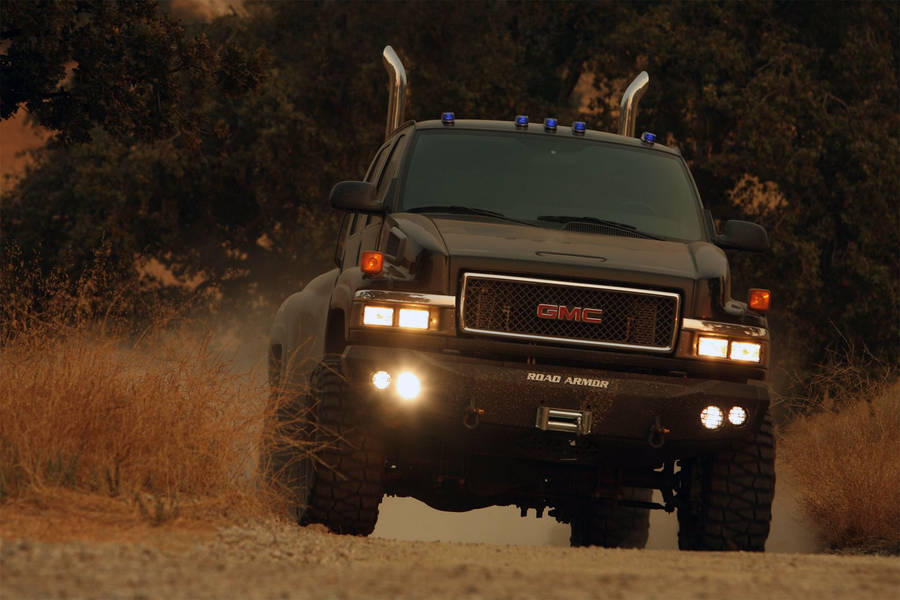 Gmc Black Heavy Duty Truck Wallpaper