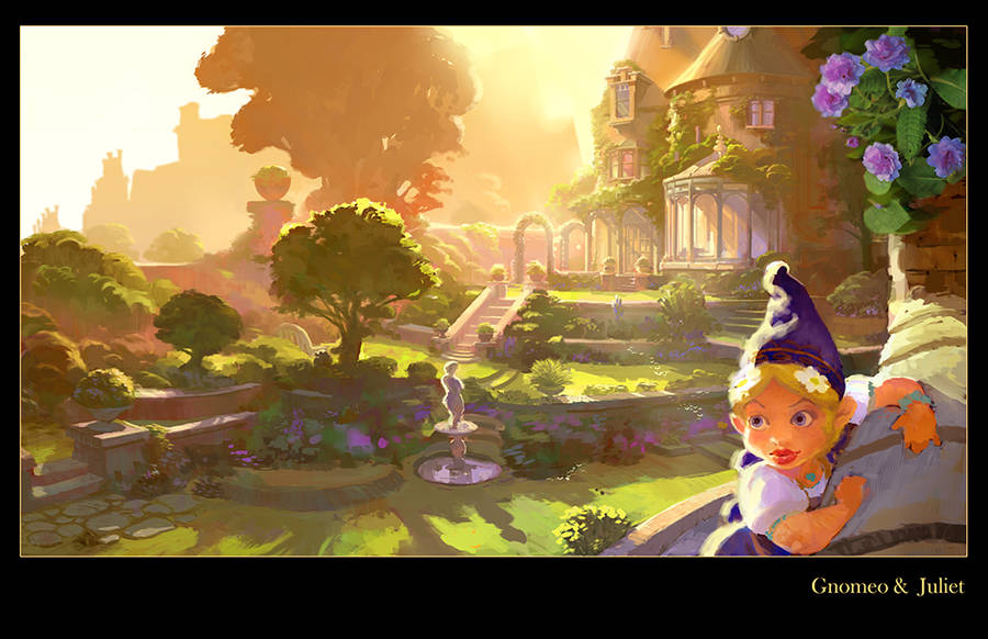 Gnomeo And Juliet Artistic Painting Wallpaper