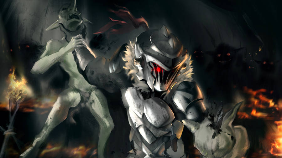 Goblin Slayer Fight In Dark Wallpaper