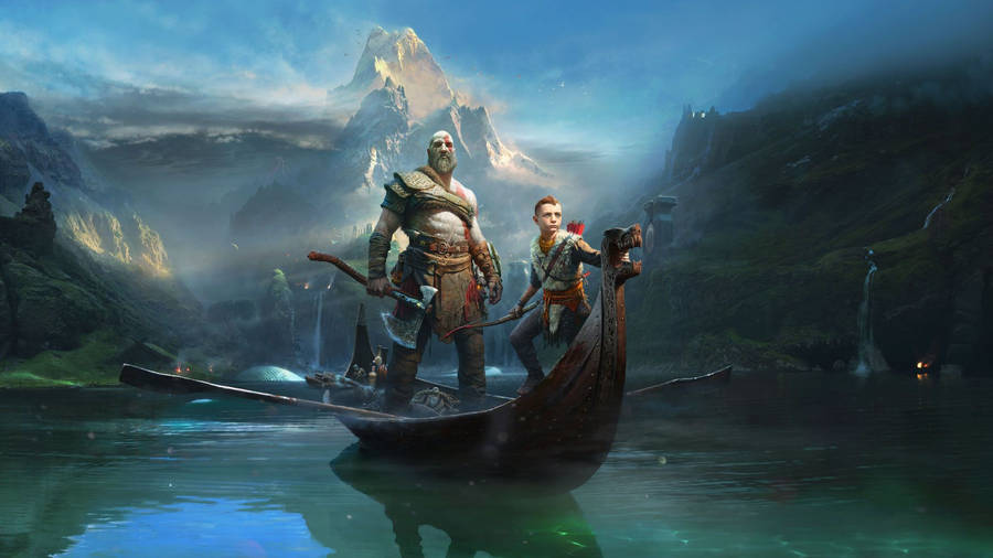 God Of War At The River Wallpaper