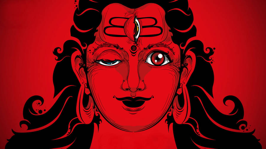 God Shiva Opening A Third Eye Wallpaper