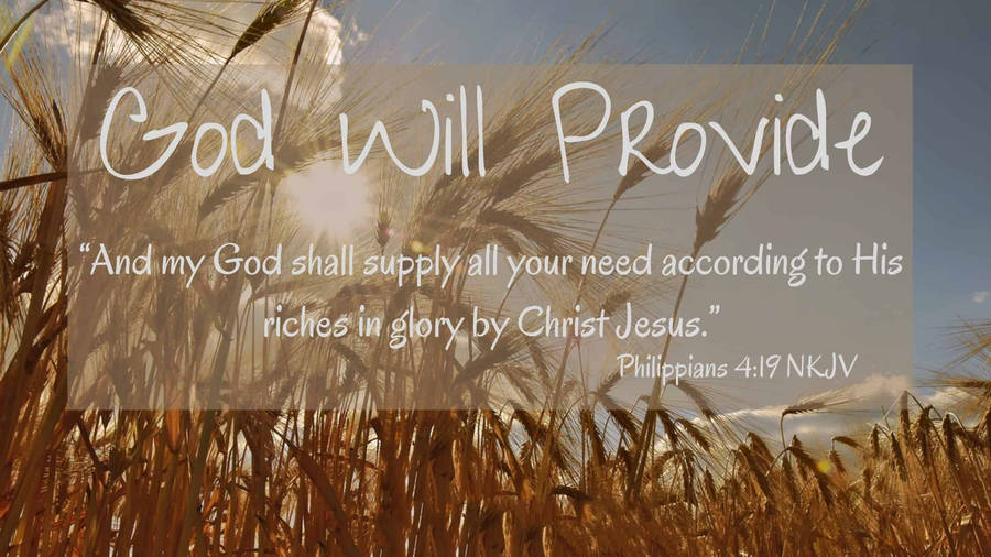 God Will Provide Bible Quotes Wallpaper