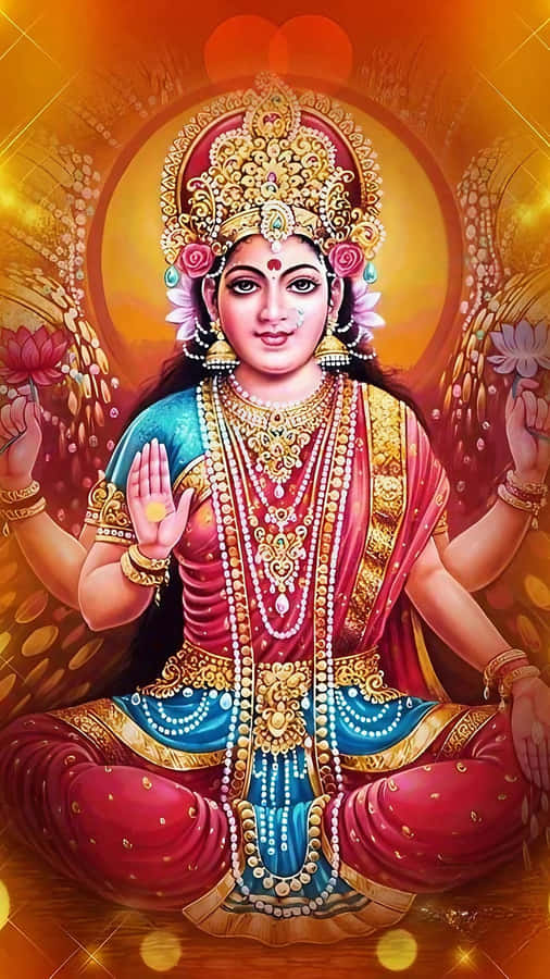 Goddess_ Mahalakshmi_ Traditional_ Art Wallpaper