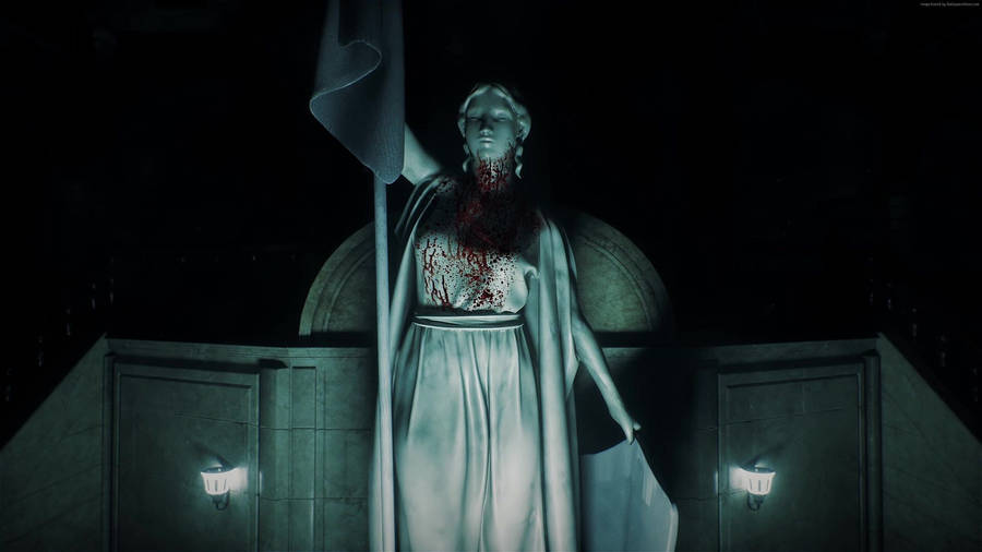 Goddess Statue Resident Evil 2 Remake Wallpaper