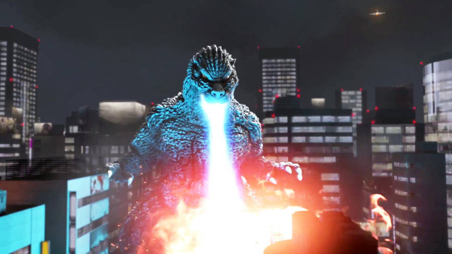 Godzilla 4k City Fire Wallpaper