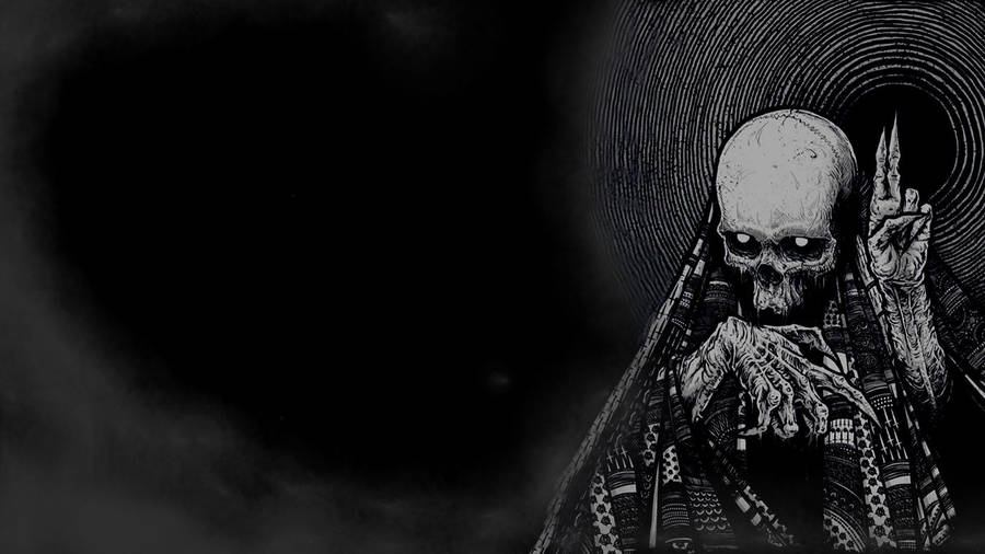 Goetic Skeleton Desktop Wallpaper