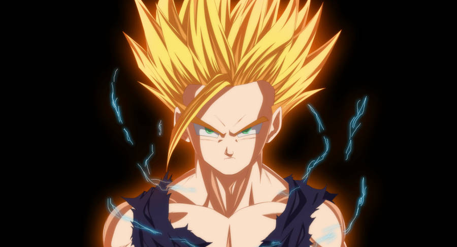 Gohan In Super Saiyan 2 Digital Fanart Wallpaper