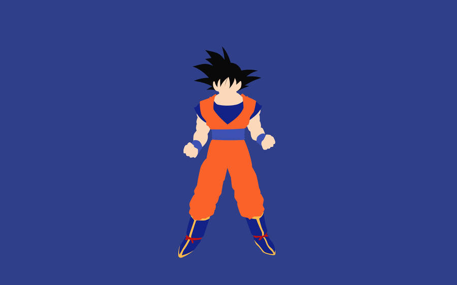 Goku 4k Ultra Hd Minimalist On Blue Wallpaper