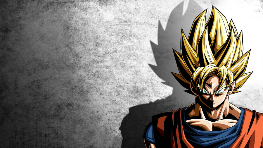 Goku 4k Ultra Hd On White Wall Wallpaper