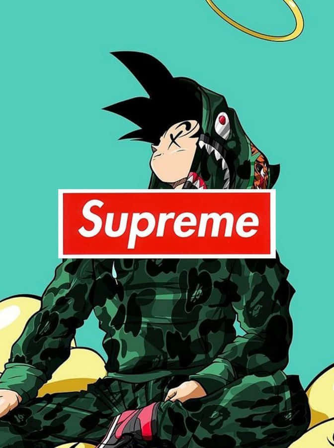 Goku Camouflage Supreme Wallpaper