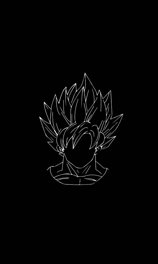 Goku Stencil Illustration 8k Phone Wallpaper